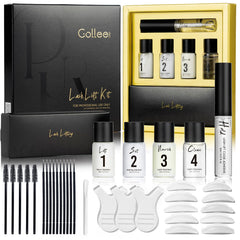 GOLLEE kit levantamiento de pestañas y laminado de cejas 2 en 1 para resultados de salón en casa.