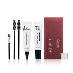 GOLLEE conjunto de coloracion pestanas cejas negro aplicado con precision