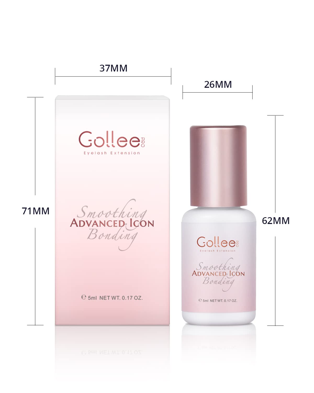 GOLLEEPRO cuidado de cejas y extensiones con adhesivo suave