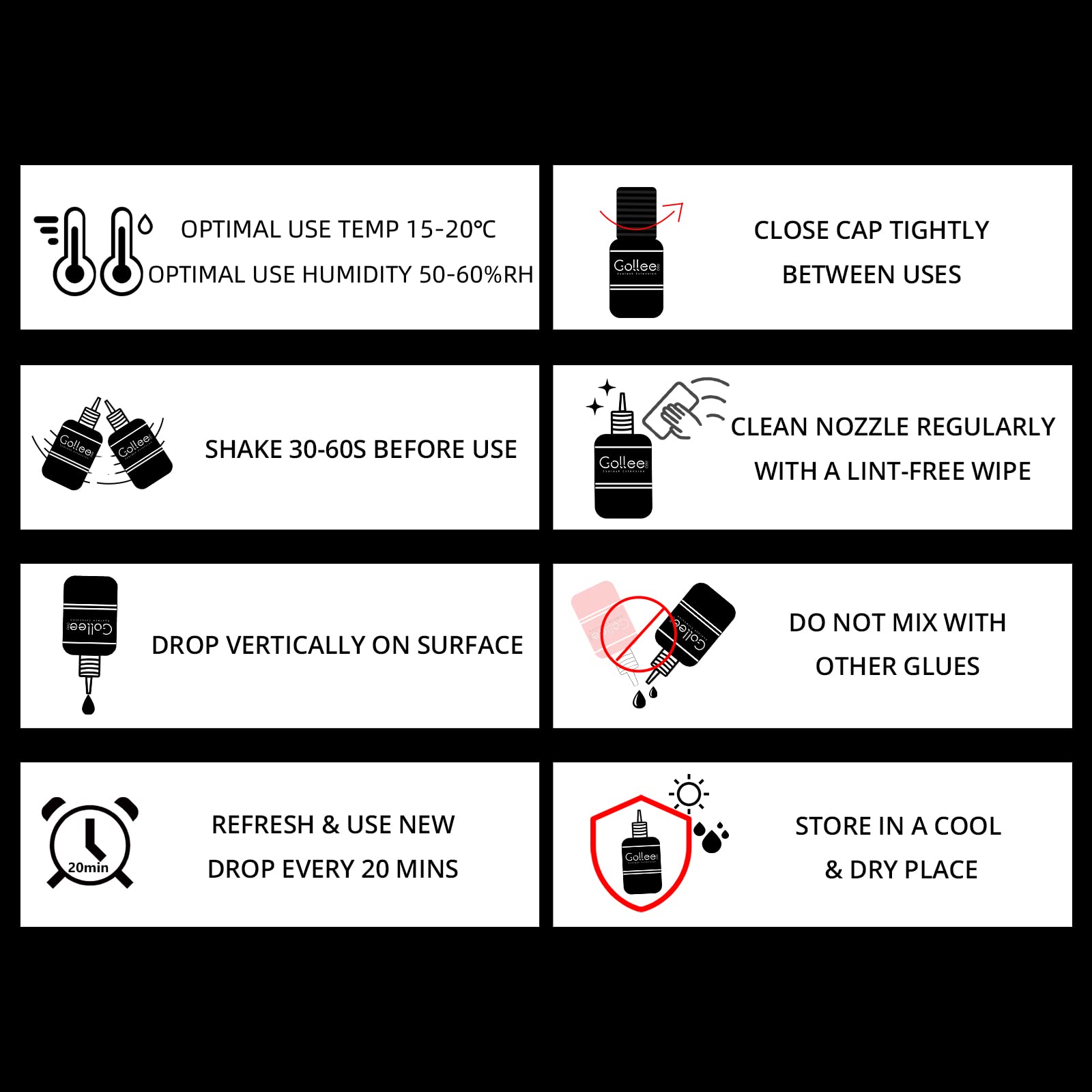 GolLEEPRO adhesivo para uso profesional en salón, control y seguridad.