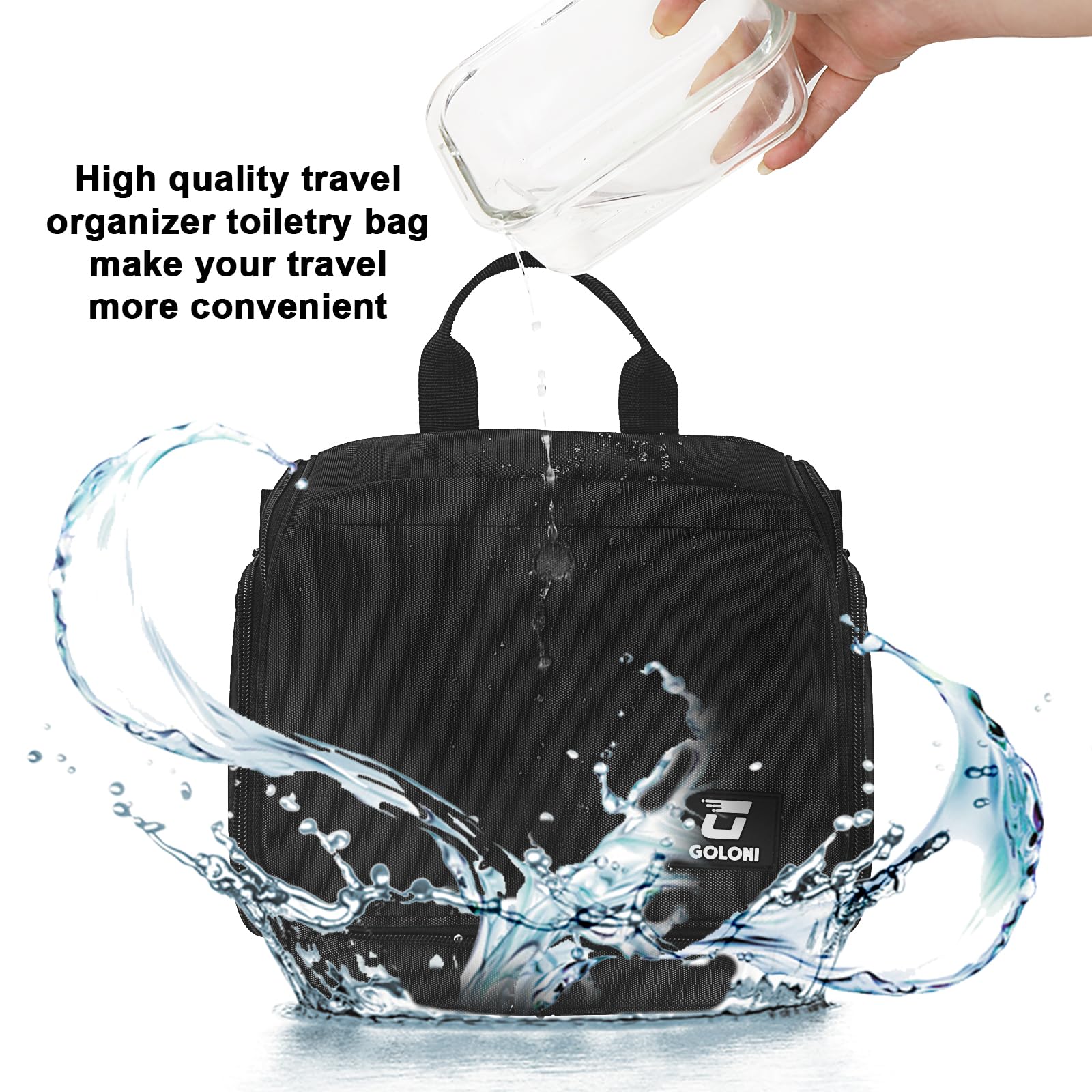 Goloni bolsa higiene colgante amplia capacidad para productos de tamaño completo.