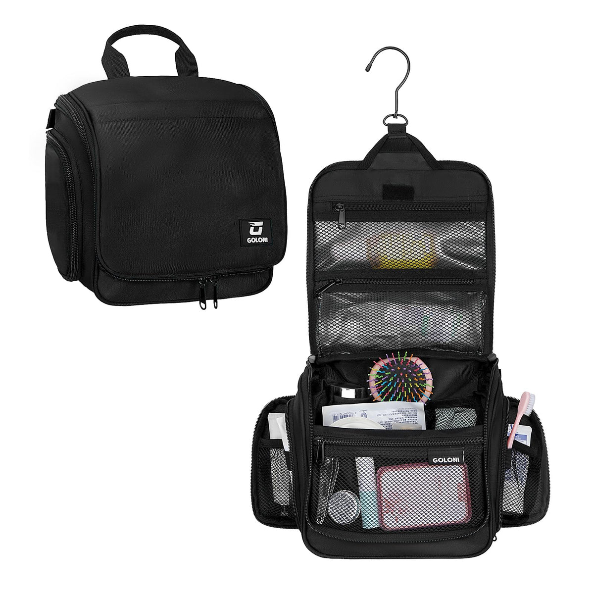 Goloni bolsa higiene colgante con 10 compartimentos para mantener todo en orden.