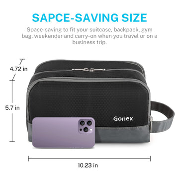 Dimensiones compactas de Gonex, 26x12x14 cm.