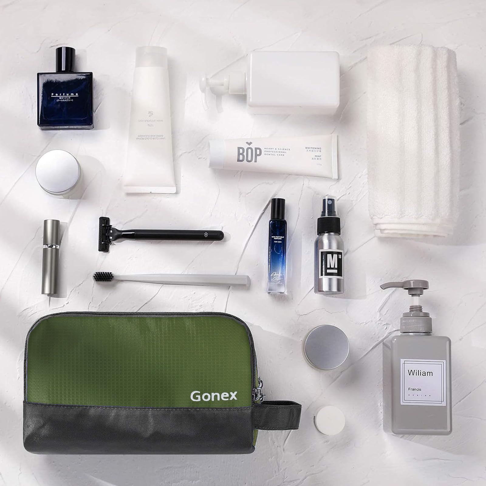 Gonex dimensiones útiles caben en maleta y mochila para viaje.