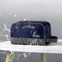 Estuche para afeitado Gonex en nylon azul profundo listo para viajar