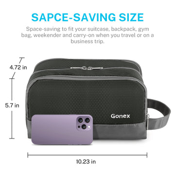 Gonex bolsa de aseo ligera con asa lateral para transportar con facilidad