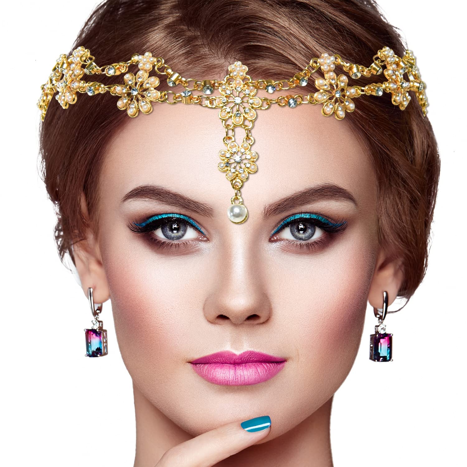 Gonioa diadema con cristales para bodas y estilos brillantes.