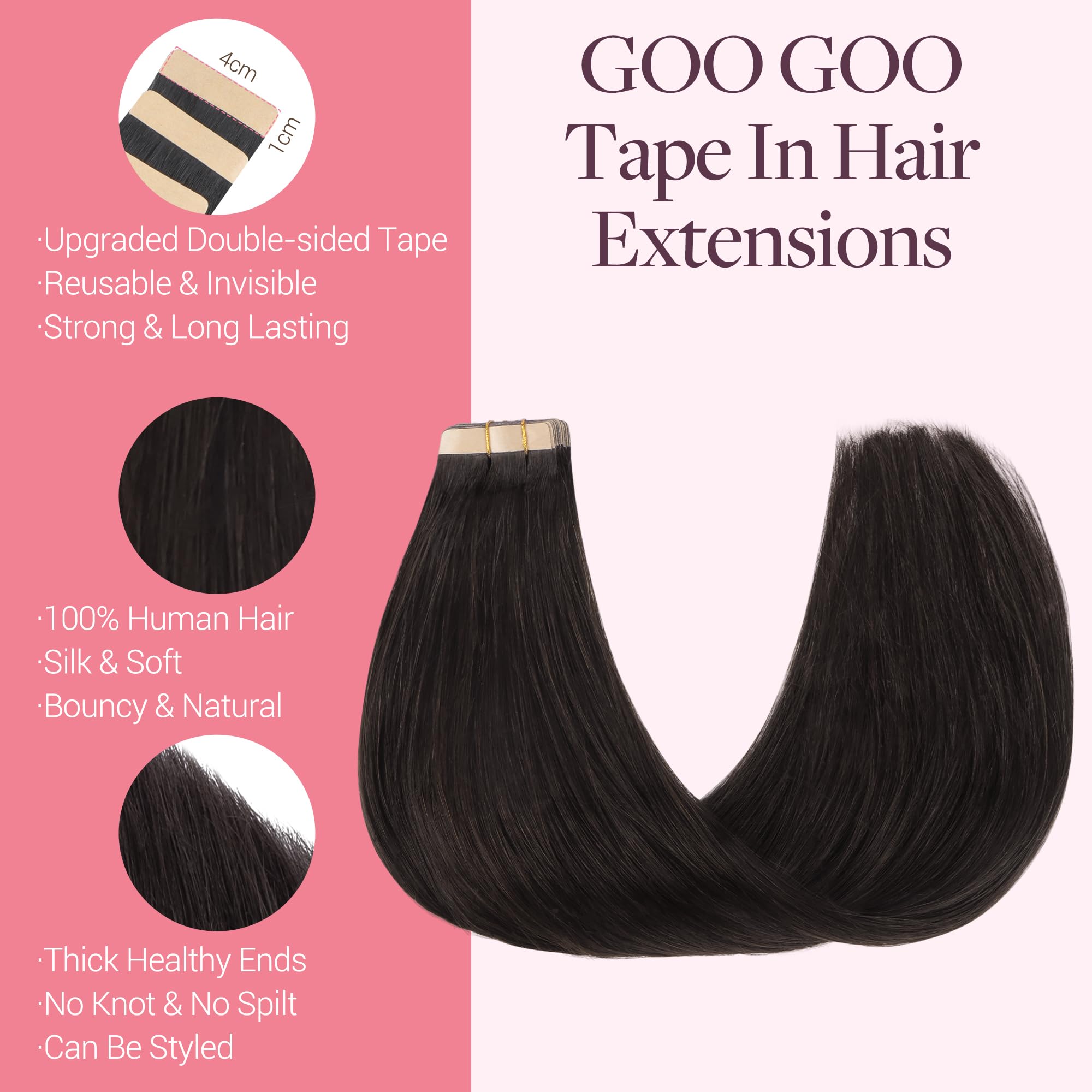 GOO GOO Costura de piel invisible para acabado natural.