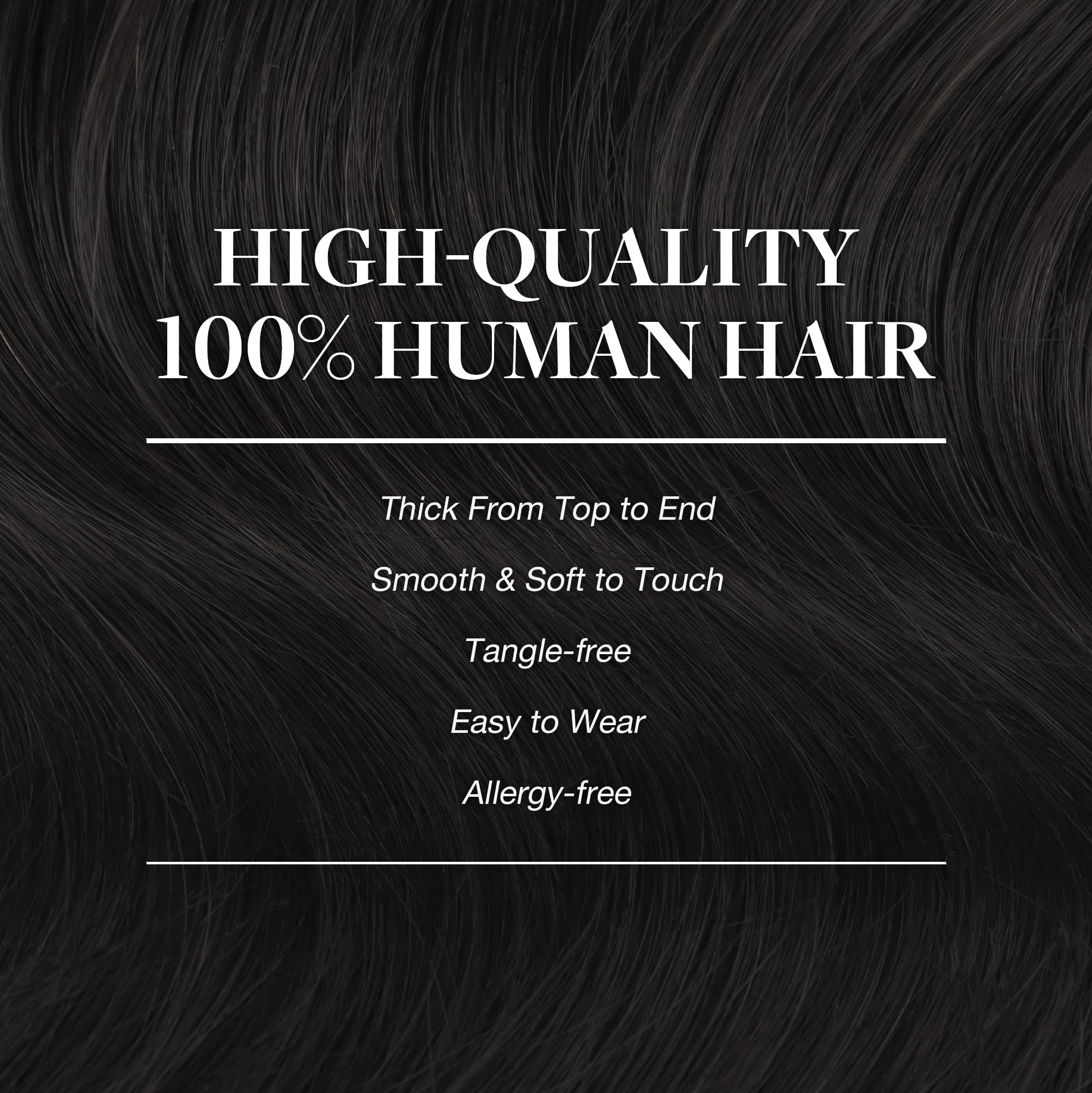 GOO GOO Extensiones clip-in en color 1B natural para un acabado suave.