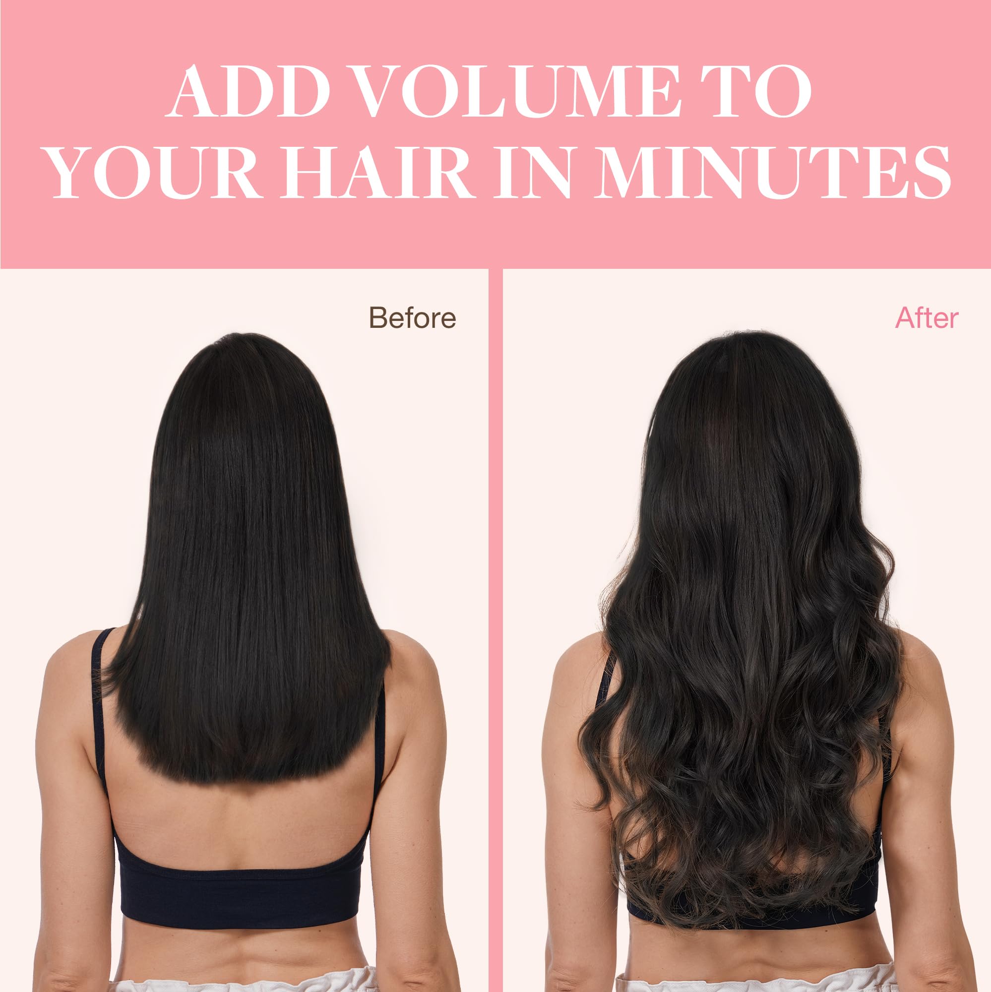 GOO GOO Extensiones clip-in para peinados con calor y brillo.