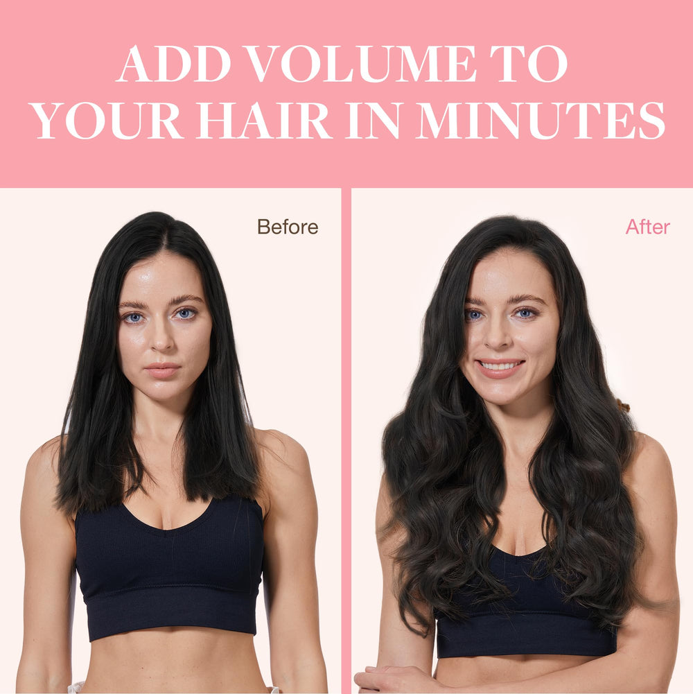GOO GOO Extensiones clip-in en tonos balayage para estilo versátil.