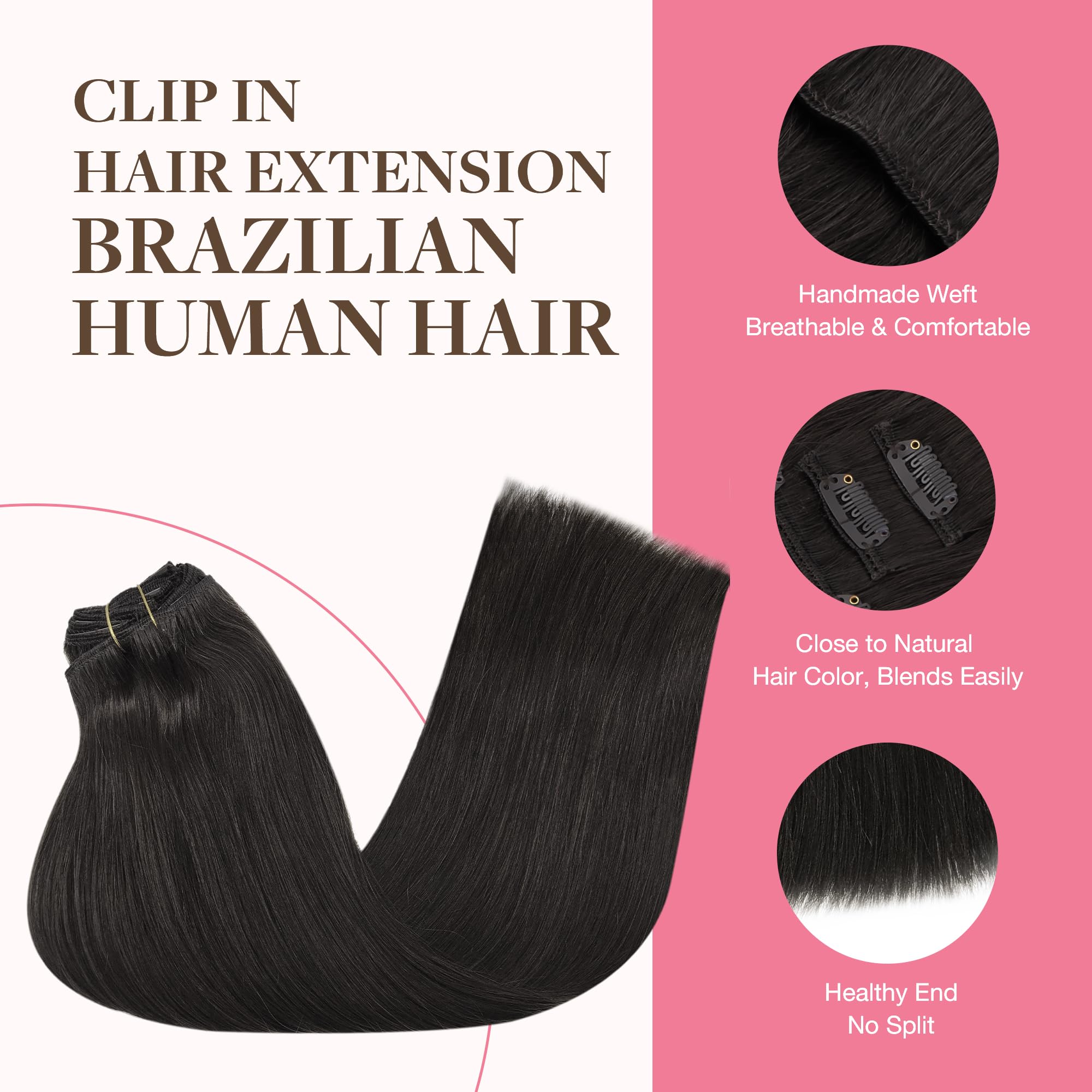 GOO GOO extensiones con clip invisibles, acabado discreto y cómodo.
