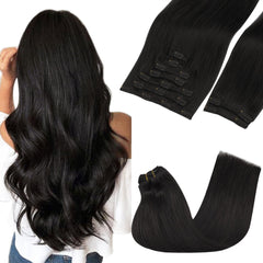 GOO GOO extensiones con clip pelo humano, acabado natural y suave.