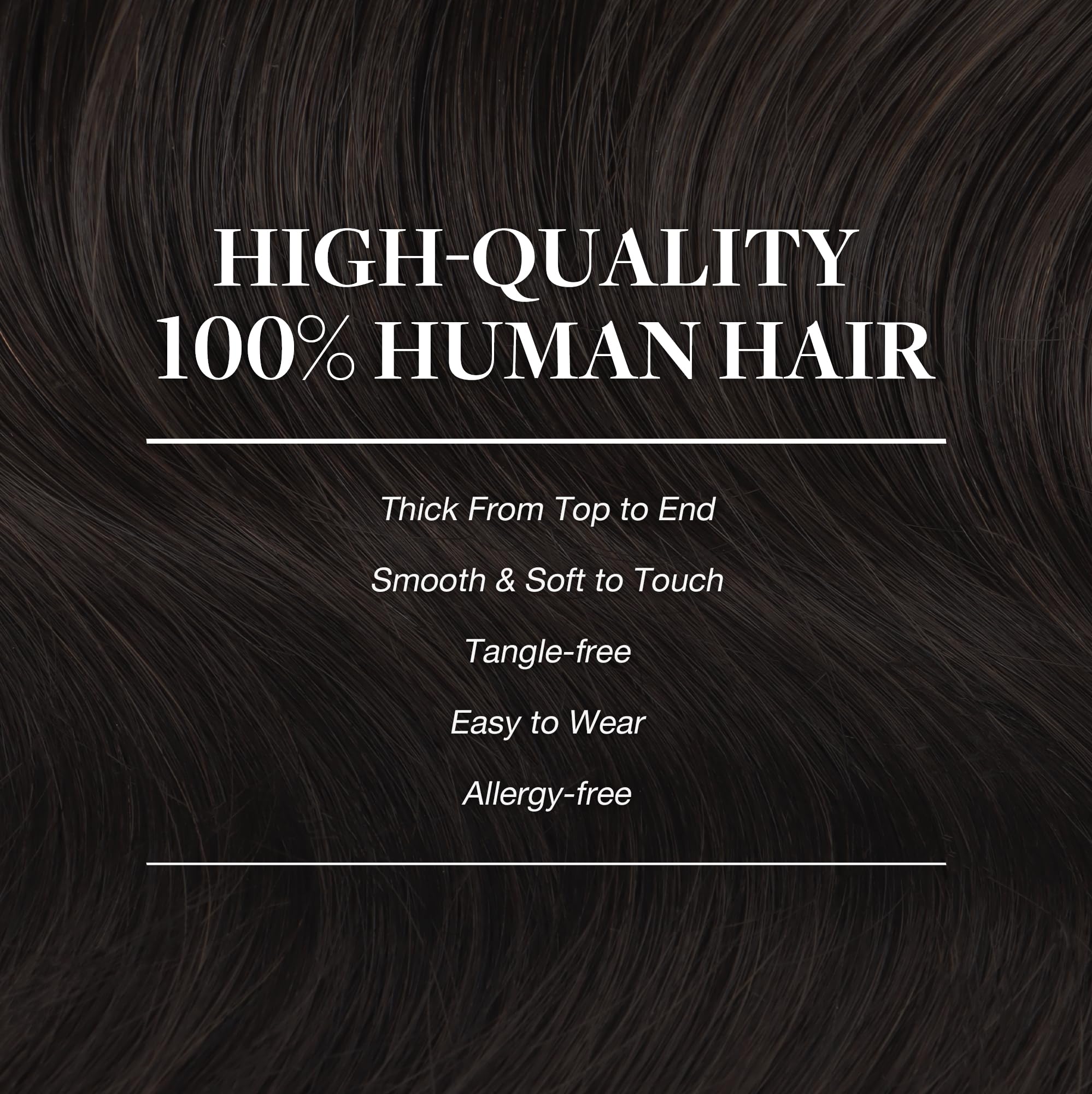 GOO GOO Extensiones Marrón Oscuro: tonalidad versátil para blends naturales.