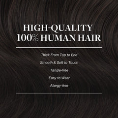 GOO GOO Extensiones Marrón Oscuro: tonalidad versátil para blends naturales.