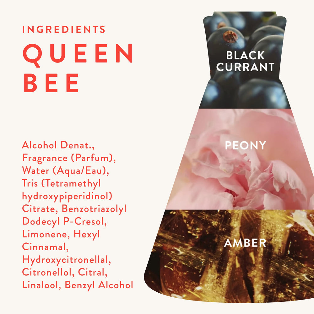 Good Chemistry Queen Bee: embalaje de vidrio sostenible y reutilizable.