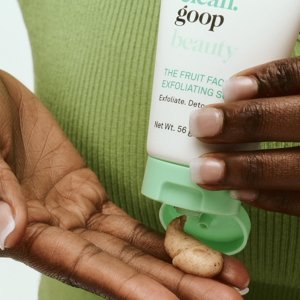 good.clean.goop exfoliante-frutal grano-uva exfoliación suave para piel refinada