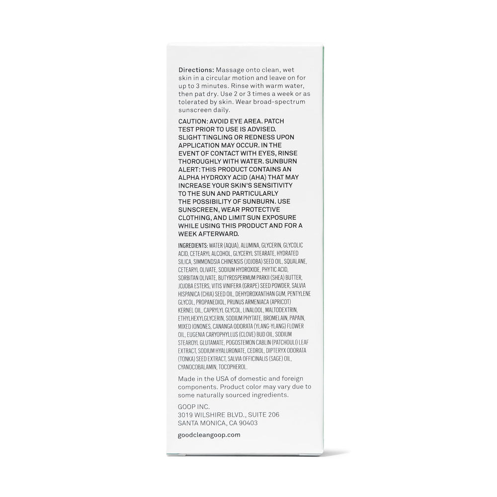 good.clean.goop exfoliante-frutal rutina-diaria limpia y suave