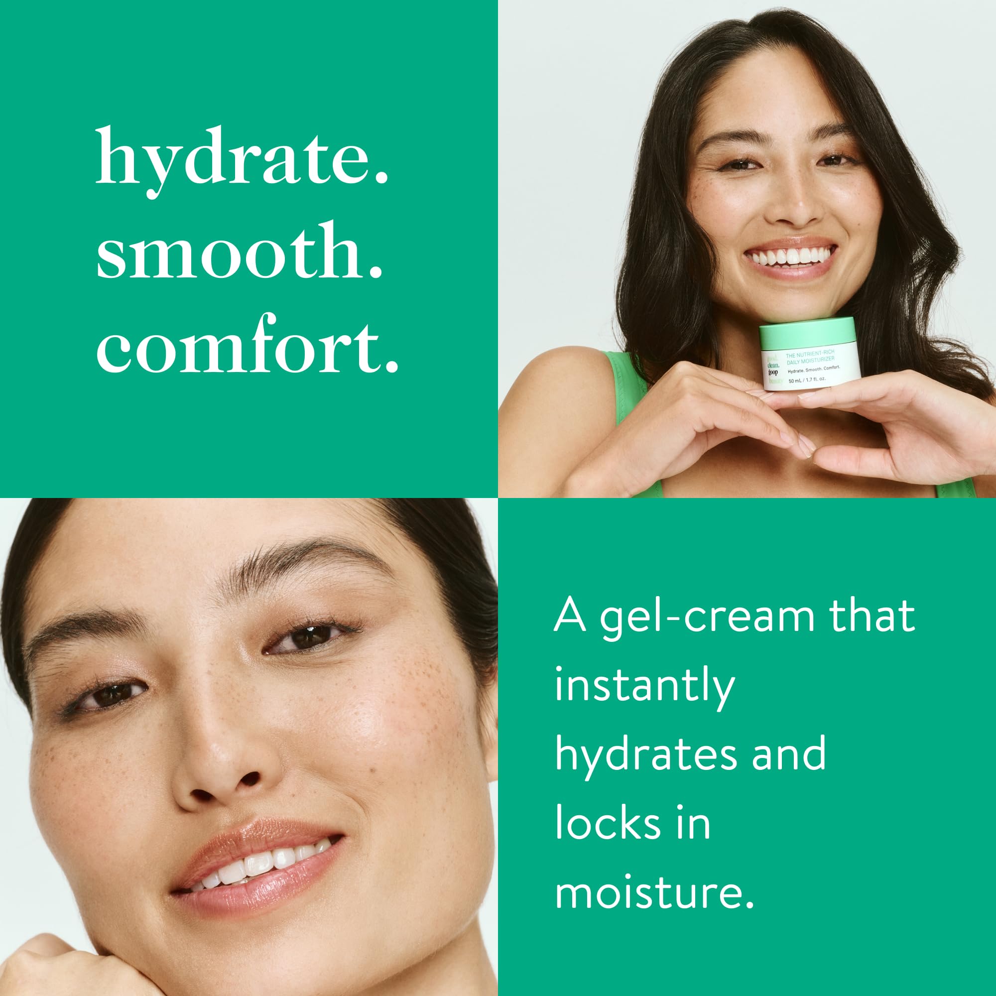 good.clean.goop textura gel-crema suave para piel suave y nutrida