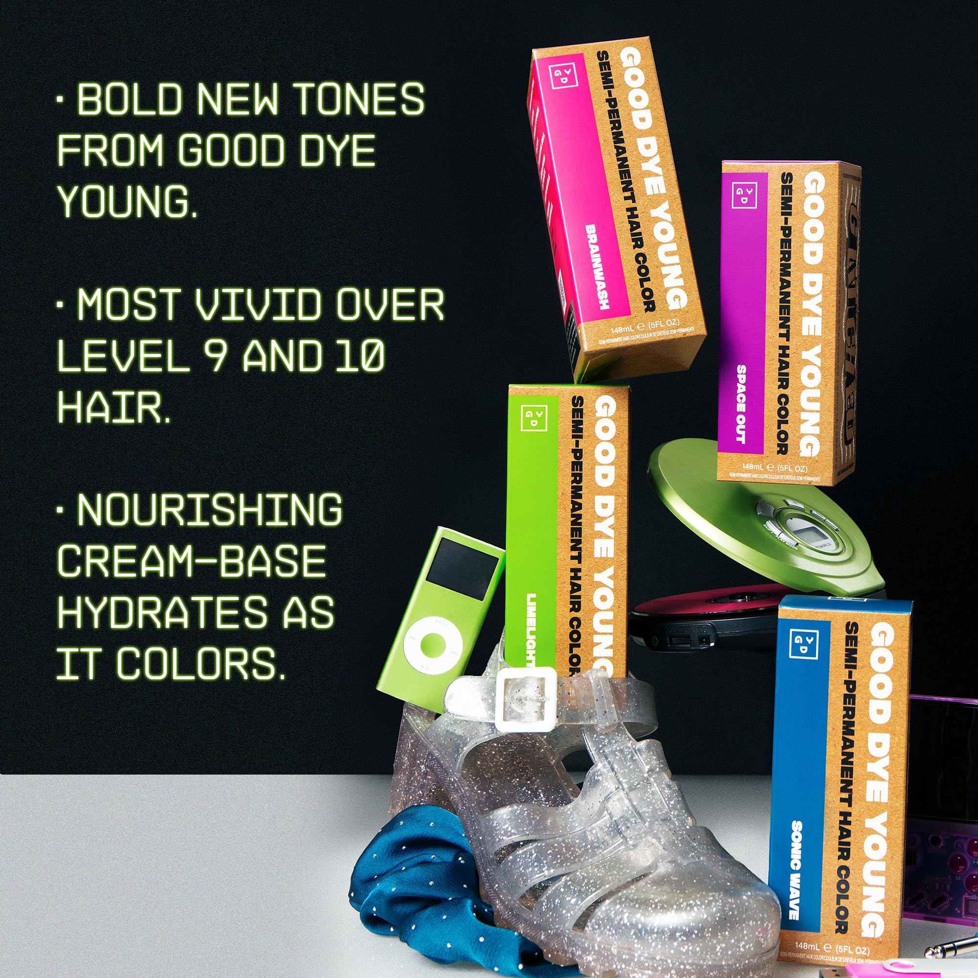 Good Dye Young Brainwash, dura hasta 24 lavados para color duradero.