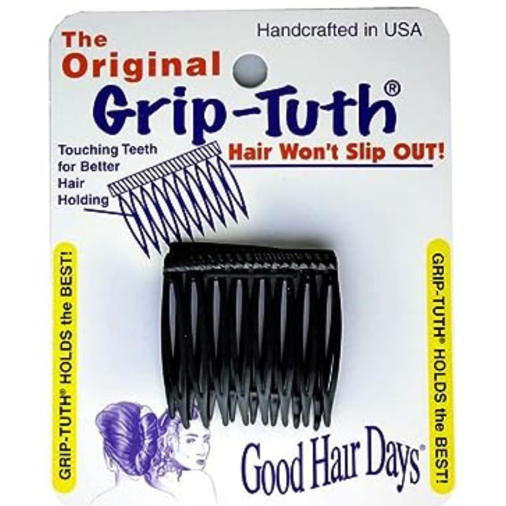 Good Hair Days Grip-Tuth Tuck: peine antideslizante de 1,5 pulgadas para fijar peinados.