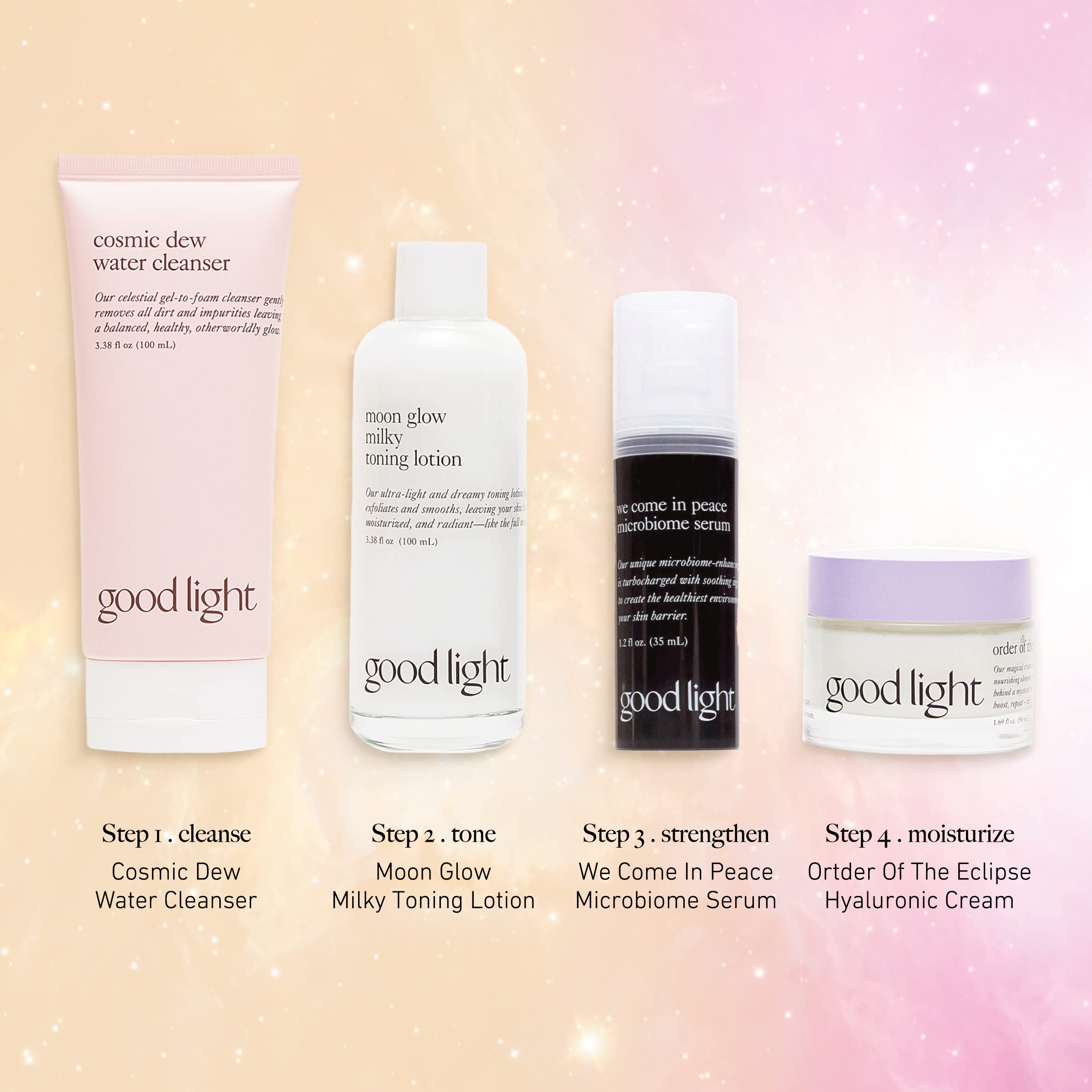 Good Light tonique lait lunaire, niacinamide pour une peau plus équilibrée et lumineuse.