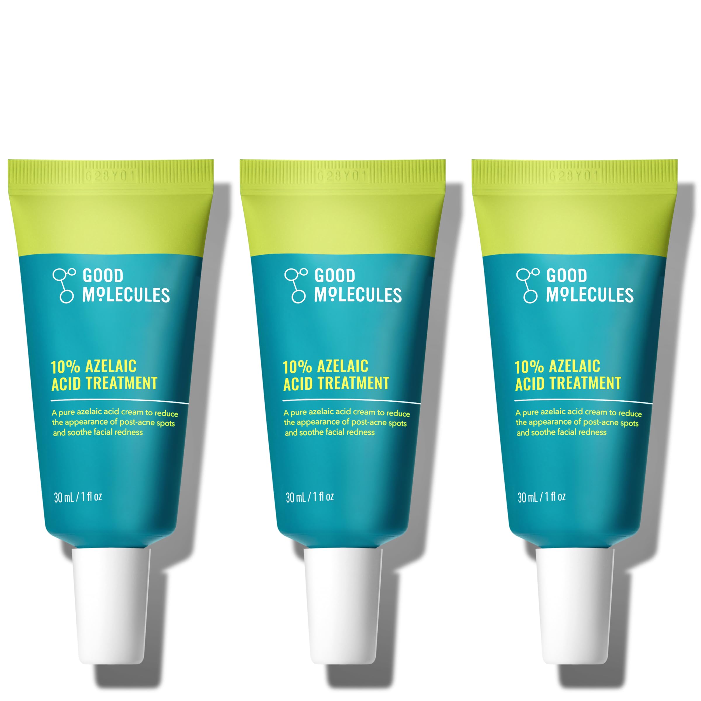Good Molecules 10% Azelaic Acid Treatment Pack 3 bottle on vanity promotes even skin tone