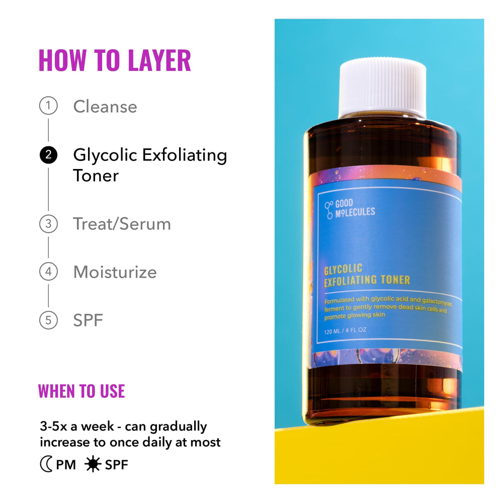 Good Molecules Toner label detail emphasizes fragrance-free and cruelty-free attributes.