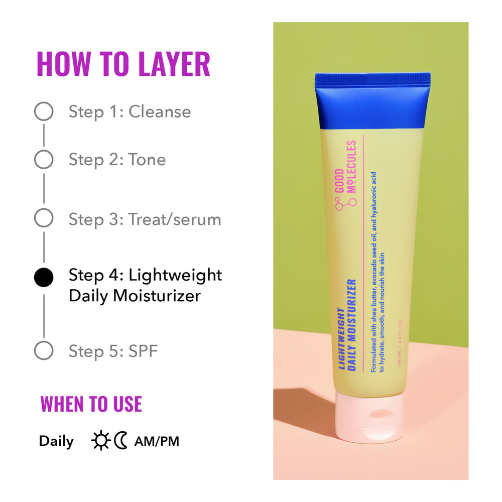 Crema hidratante Good Molecules apta para todo tipo de piel y uso diario.