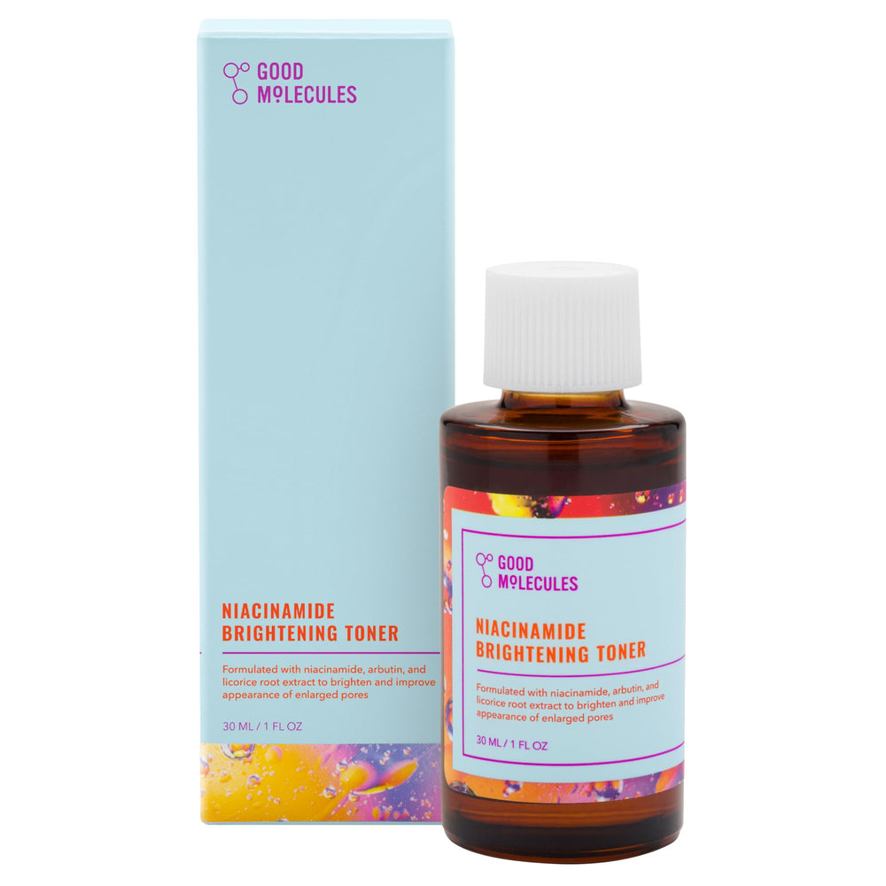 Good Molecules Niacinamida Iluminador: botella centrada para balancear tono de piel.