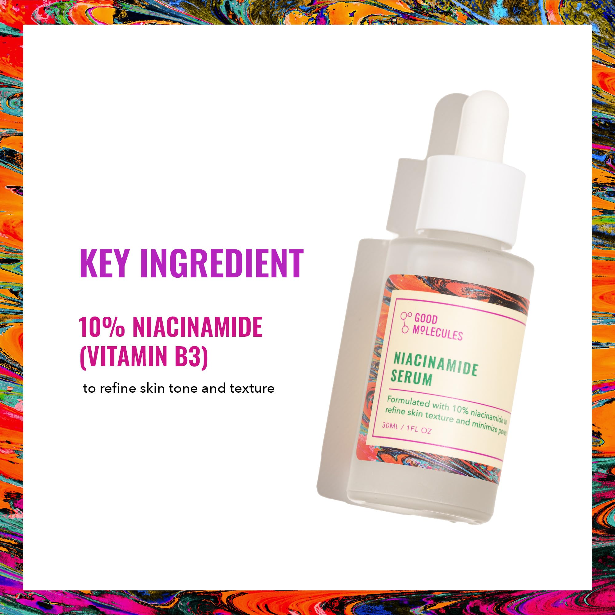 Aplicación diaria del Niacinamide Serum en rostro para piel uniforme.