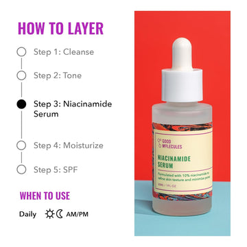 Good Molecules Niacinamide Serum Pack 2: aplicación mañana y noche para conveniencia