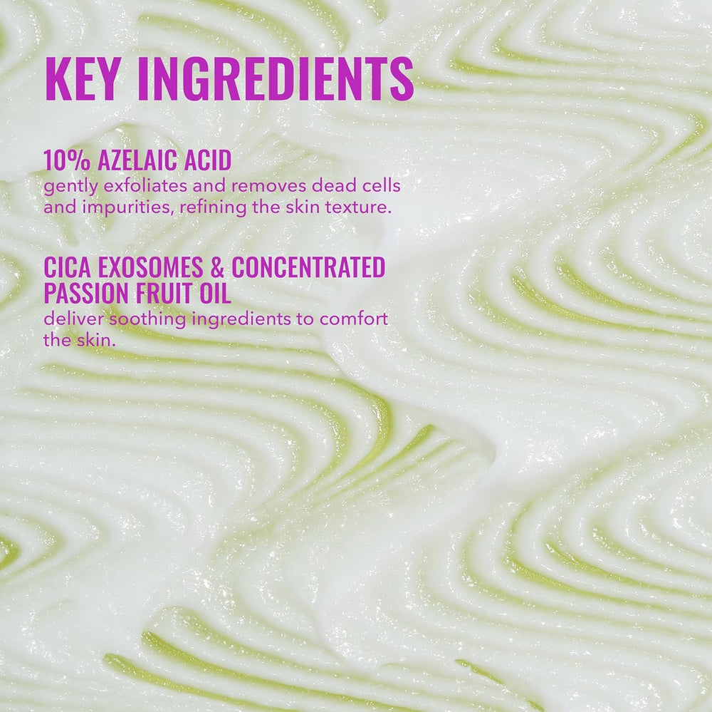 Good Molecules passion fruit oil bottle near swatches, lightweight formula for quick absorption