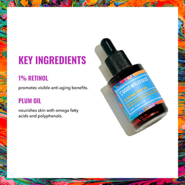 Good Molecules rosehip and plum oil close-up for nourishment.