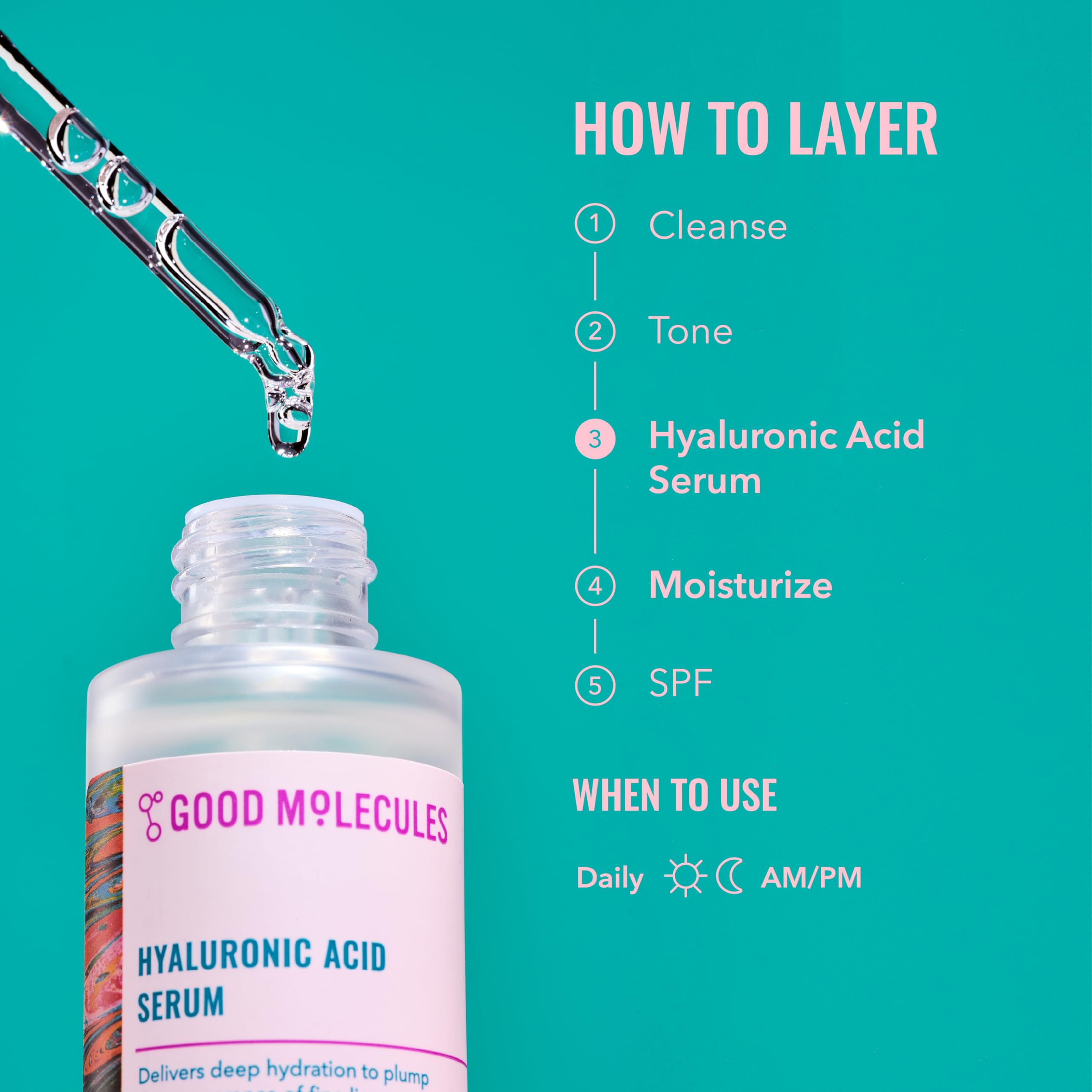 Presentación de embalaje doble de Good Molecules con dos frascos
