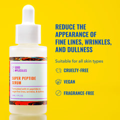 Good Molecules Super Peptide Serum con cuentagotas, aplicación diaria precisa