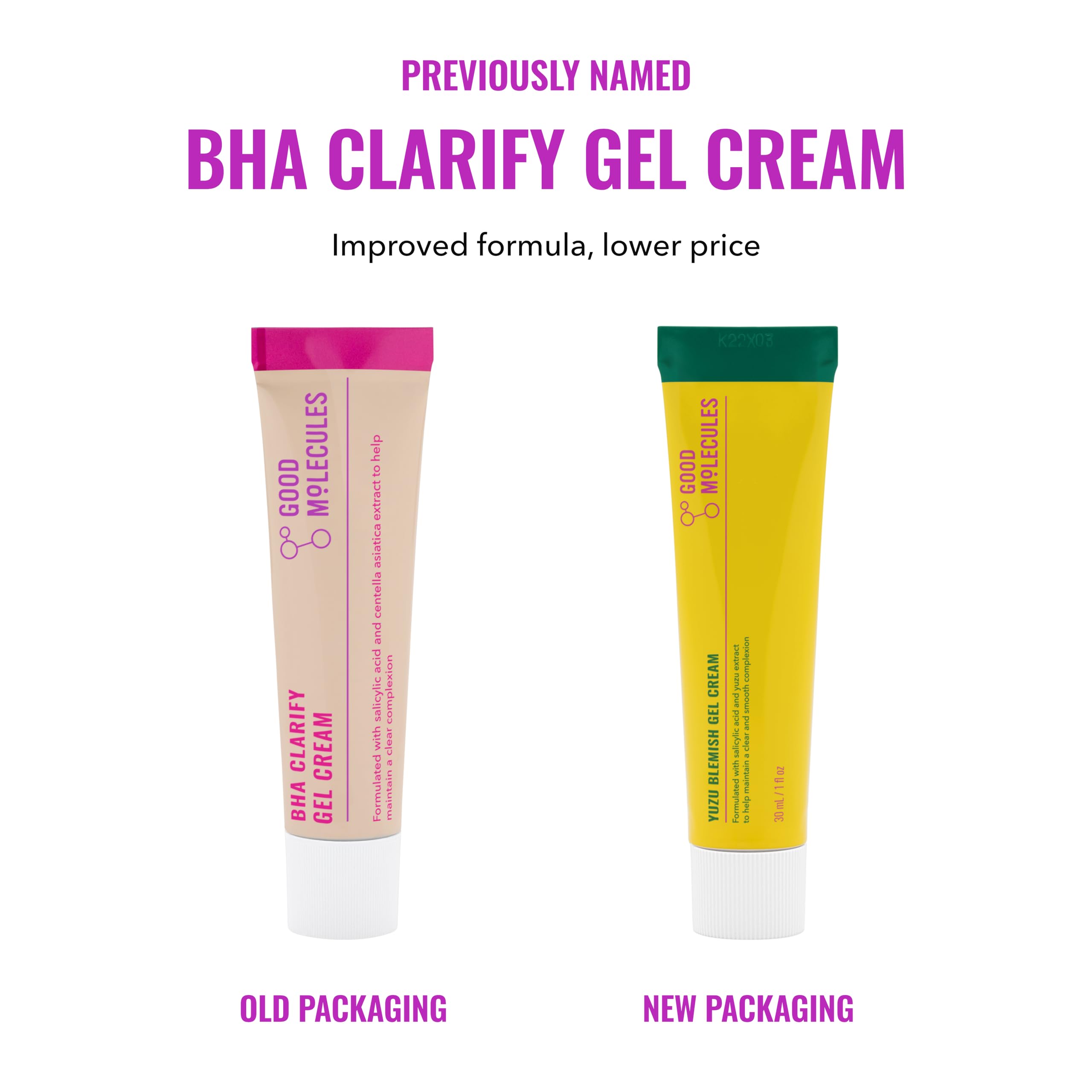 Good Molecules Yuzu Gel Crema, alivia enrojecimiento y calma piel