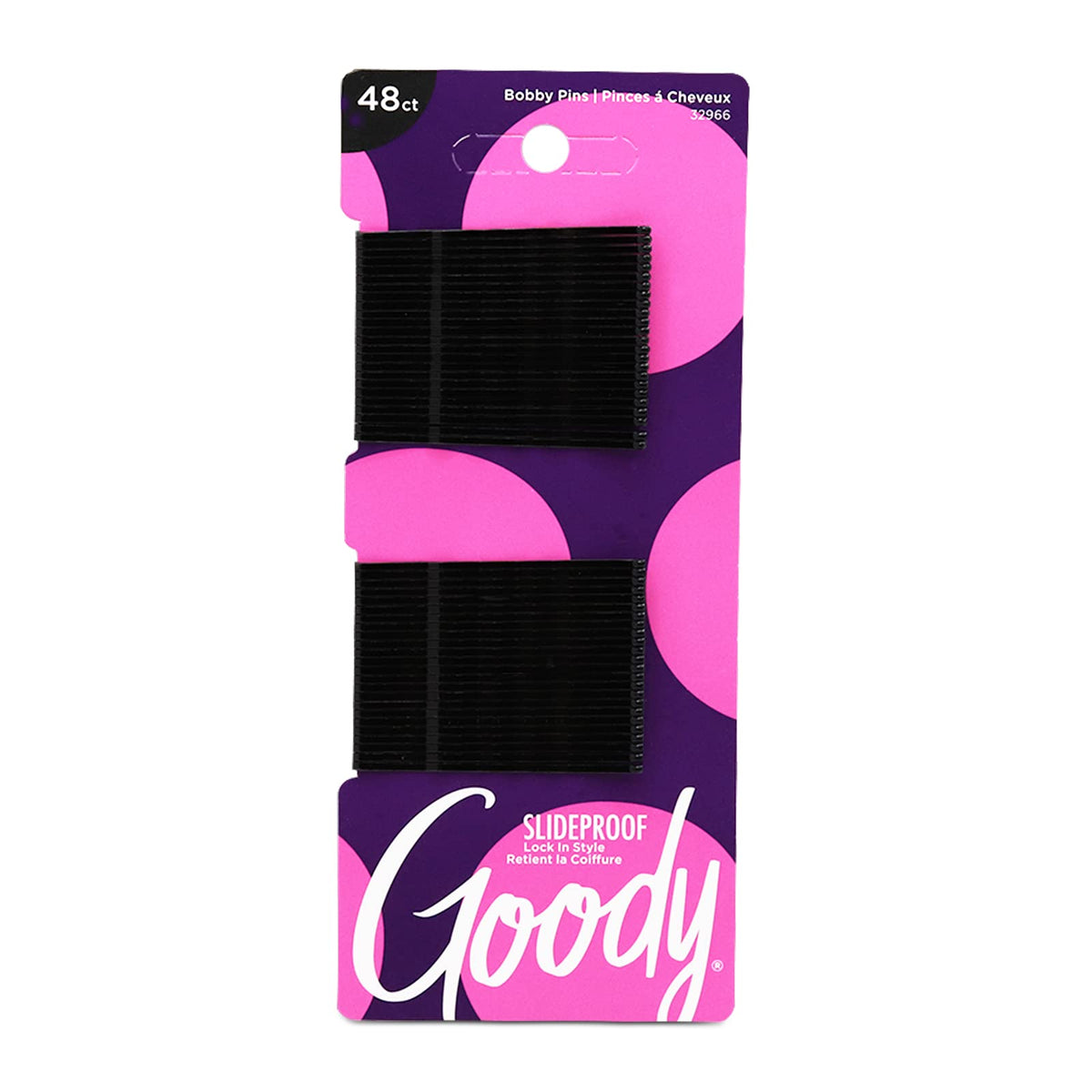 Goody Bobby Pin de 2 pulgadas, negro crimpado, para fijar peinados con comodidad.