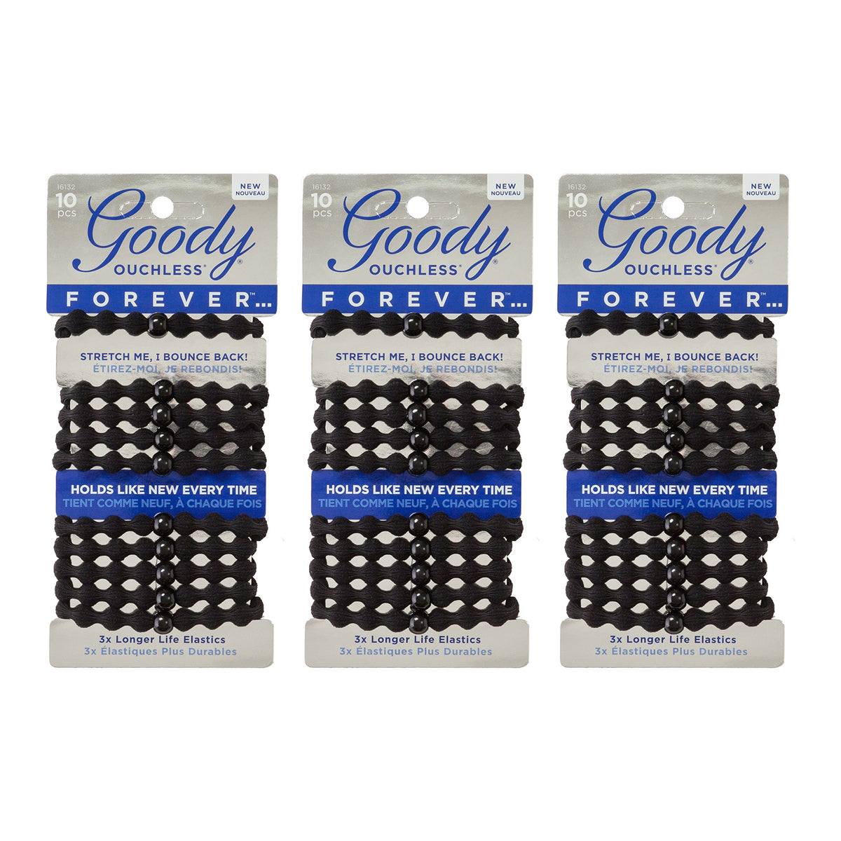 GOODY elástico para cola de caballo, sujeción suave y duradera.