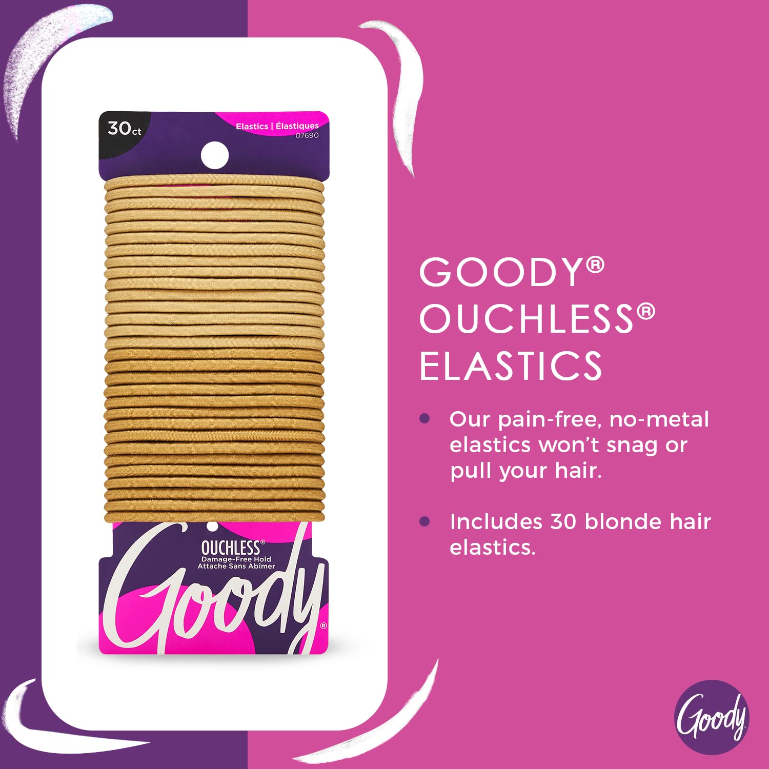 Elástico GOODY para cabello liso, sujeción estable todo el día.