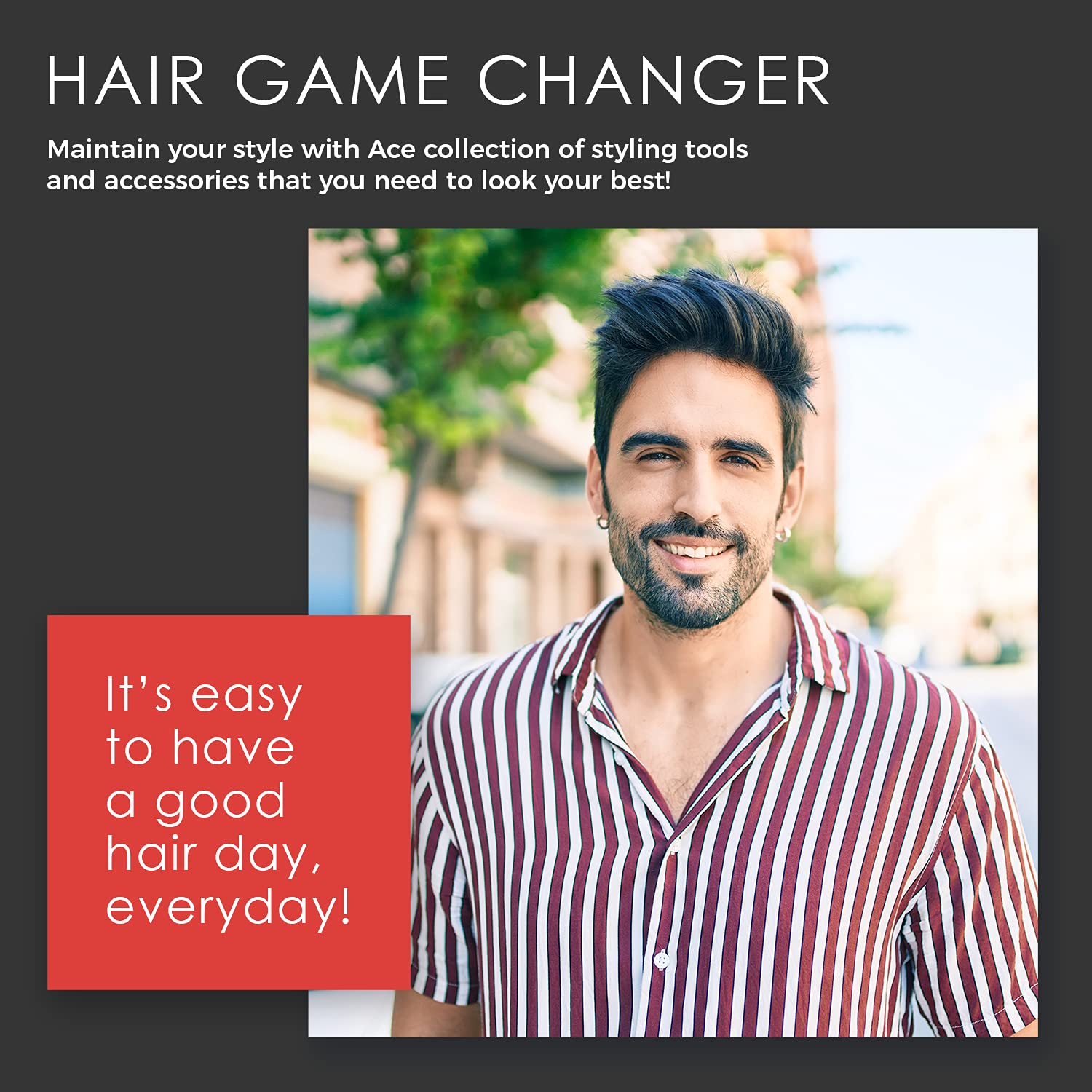 GOODY Hair Ace Peine Calidad profesional para estilizar sin esfuerzo diario
