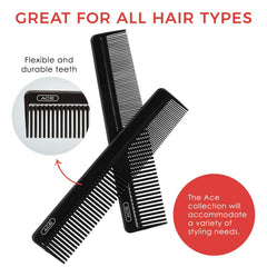 GOODY Hair Ace Peine para uso diario, durable y cómodo para peinados constantes