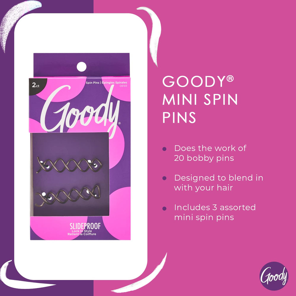 Goody Mini Spin Pins para nudo superior de aspecto profesional en minutos.