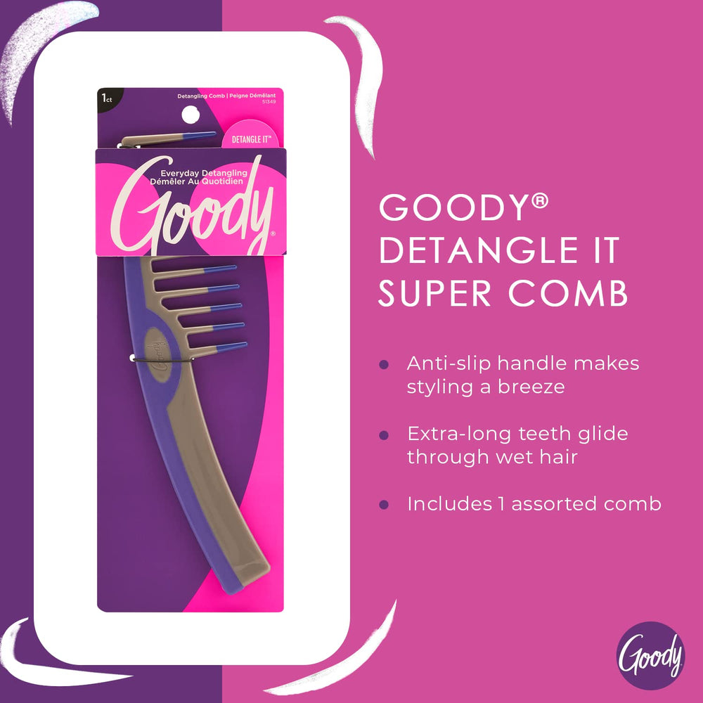 Goody peine-desenredante dientes extra largos para cabellos gruesos.