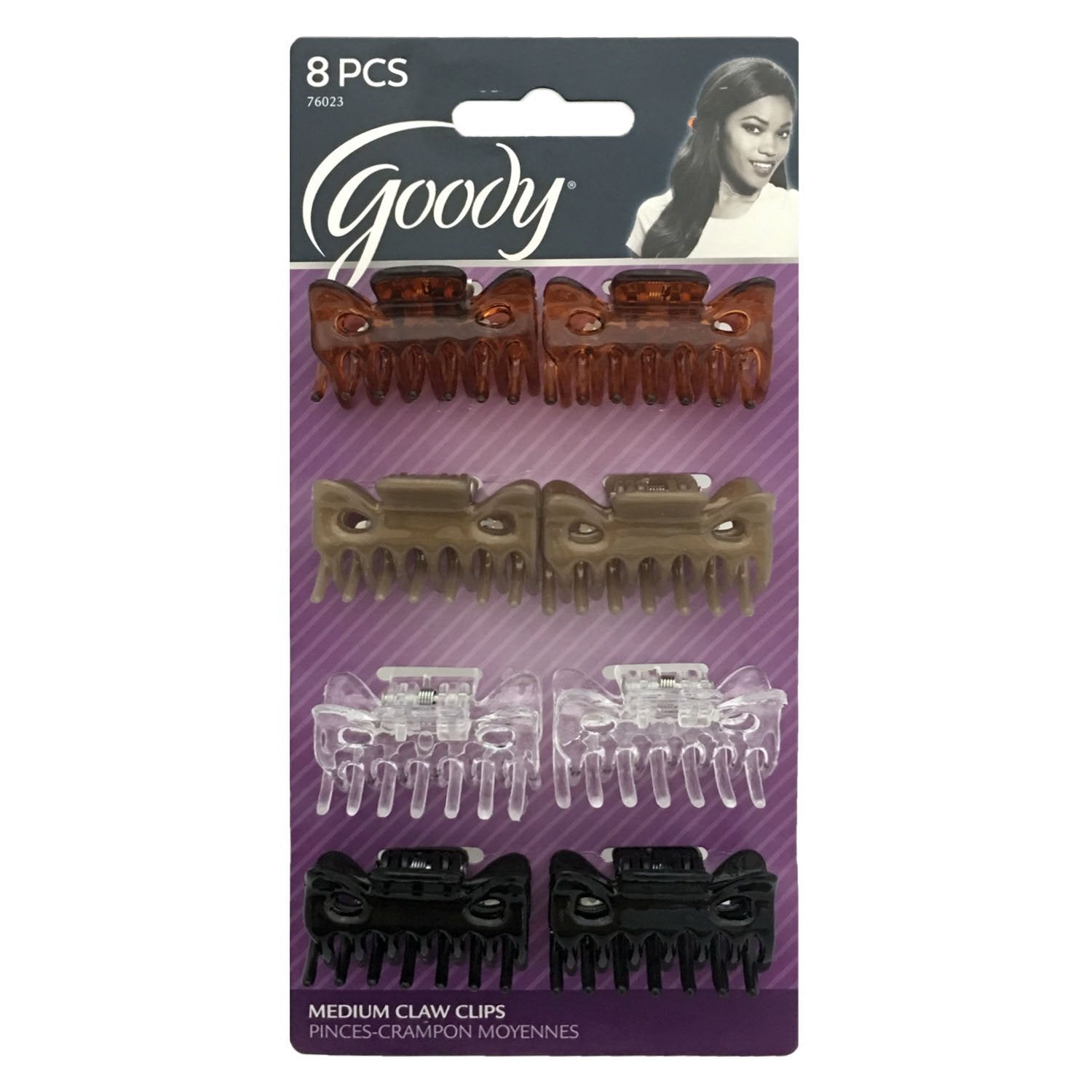 Goody pinzas 8 garras para recogidos rápidos y duraderos, ideal para peinar con facilidad.
