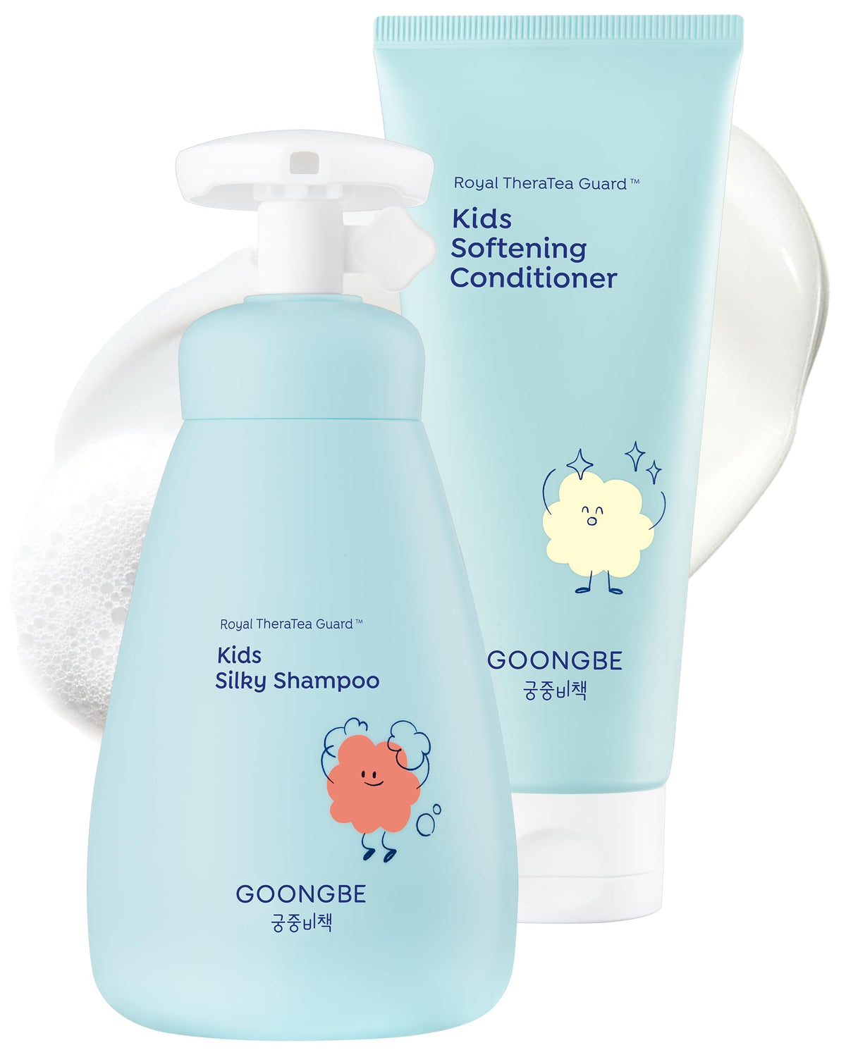 GOONGBE champú para niño sin silicona, brillo natural y cabello más manejable.