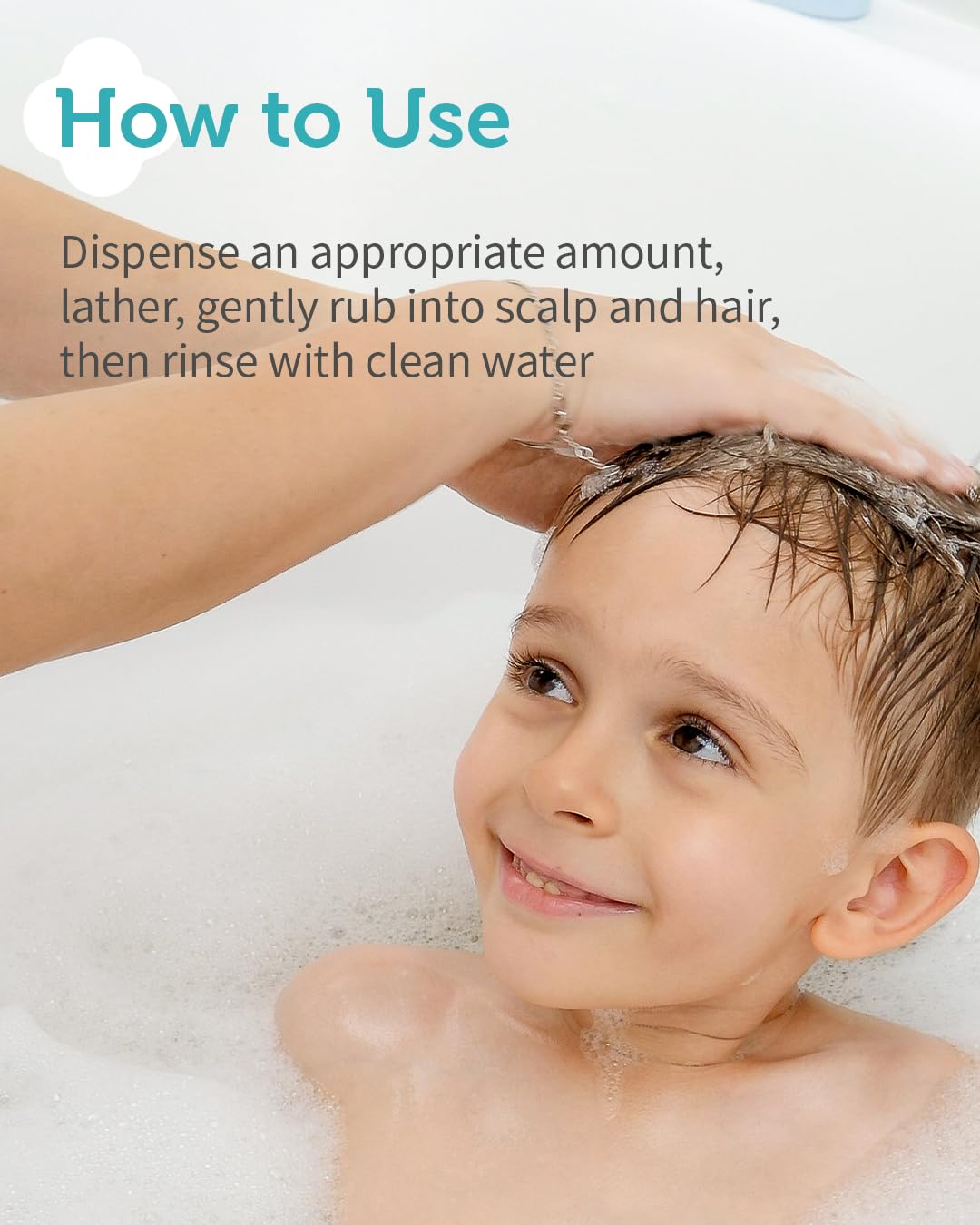 GOONGBE Kids Fresh Shampoo: fragancia alergena cero probada para irritación.