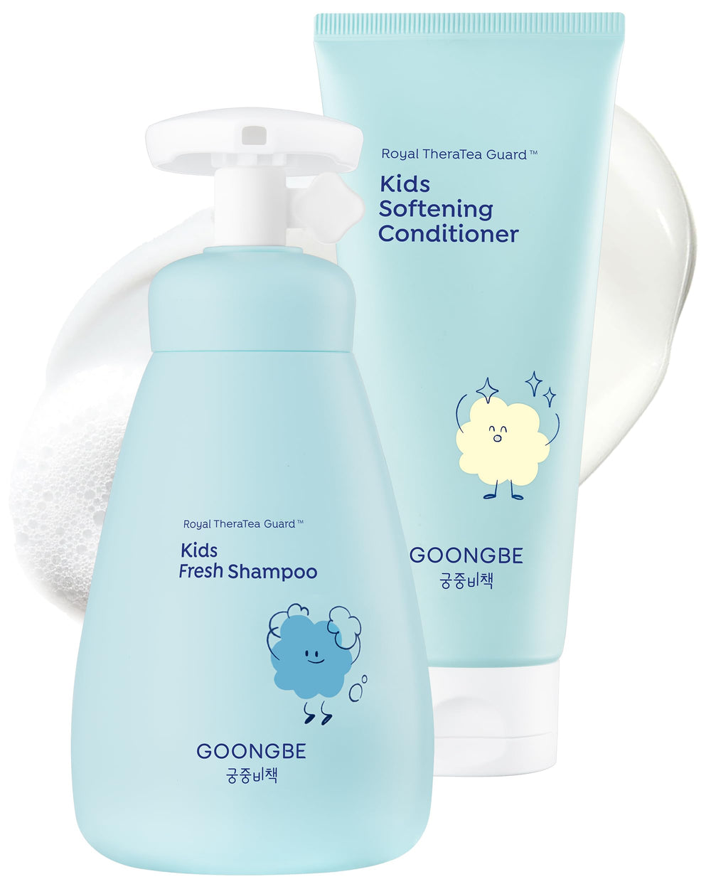 GOONGBE champú para niños sin silicona y pH bajo, limpieza suave.