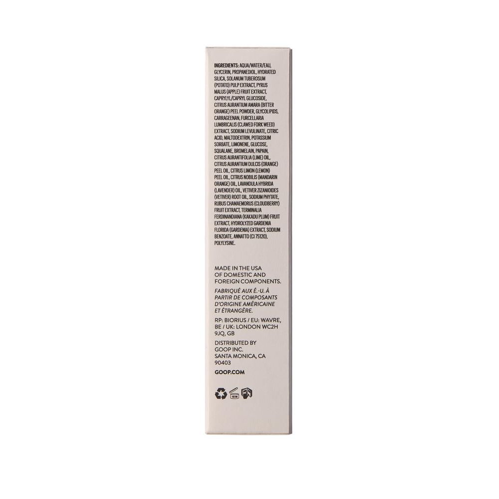 goop Exfoliating Jelly Cleanser sin parabenos ni fragancias artificiales, cuidado suave.
