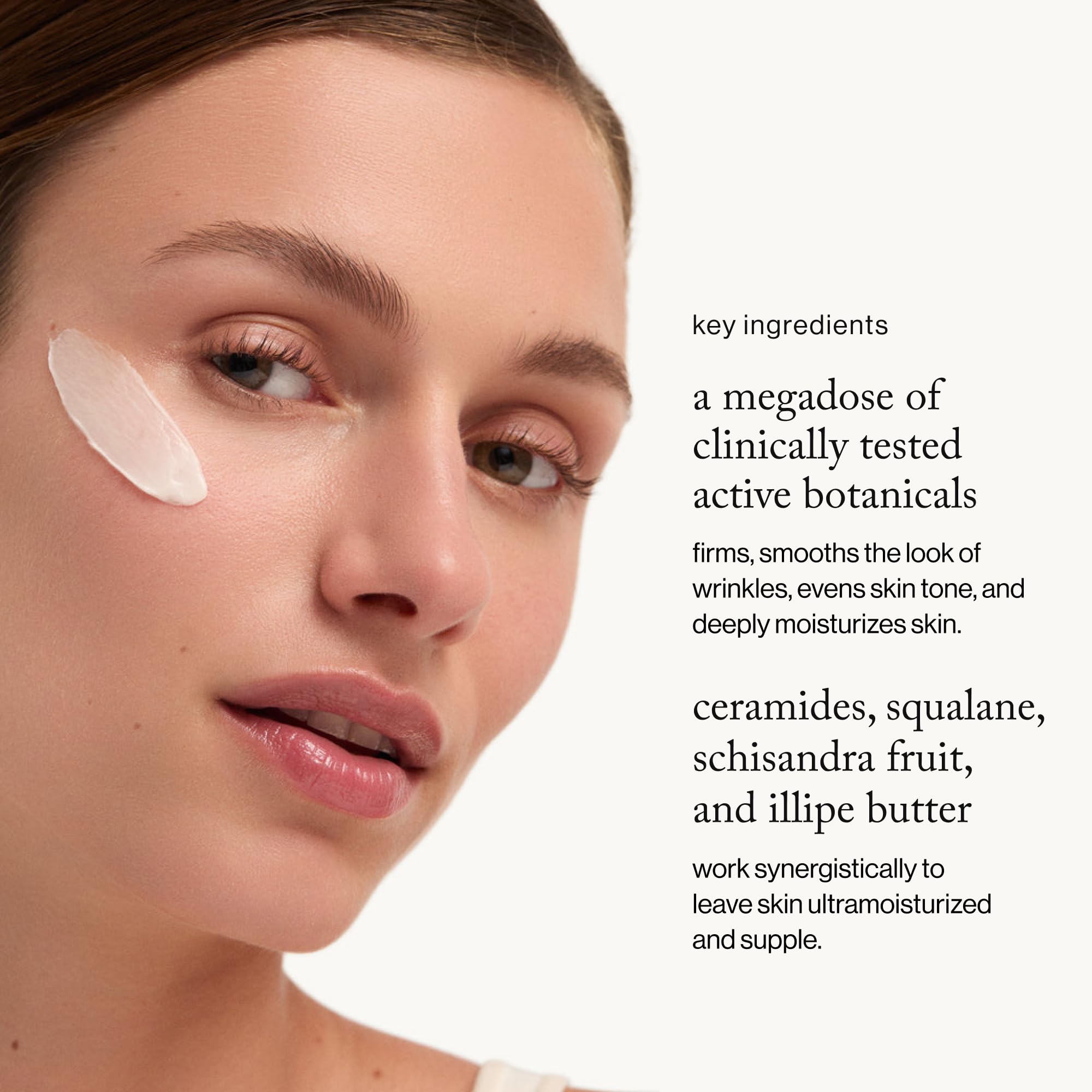 Goop Crema Facial Nutritiva: textura cremosa que se funde al aplicar para hidratación.